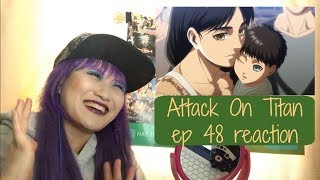 Attack on Titan S3x11 ep 48 BLIND REACTION Someone Special [upl. by Boyden]