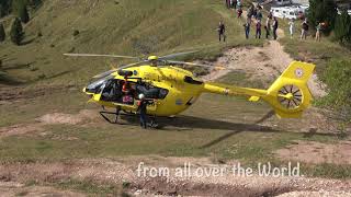 Helicopter Rescue Dolomite Mountains Italy [upl. by Anahsor]