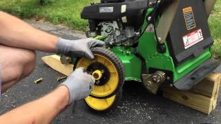 John Deere JX75 Lawn Mower Tire Rotation [upl. by Aneloaup]