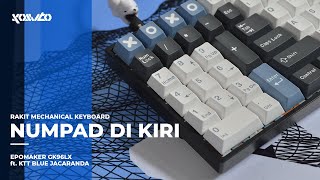 MECHANICAL KEYBOARD DENGAN NUMPAD DI KIRI  EPOMAKER GK96LX CUSTOM BUILD feat KTT BLUE JACARANDA [upl. by Miguela]