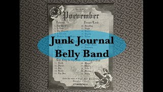 Junk Journal Belly Band 🖤 poevember24 🖤 hosted by releasethecraftin [upl. by Restivo]