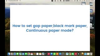 （Mac）Set the parameters of the printer size mode density speed etc [upl. by Yrtnahc639]