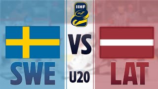 ZVIEDRIJA VS LATVIJA  U20 PASAULES HOKEJA ČEMPIONĀTA LATVIJAS IZLASES SIMULĀCIJAS [upl. by Irrahs]