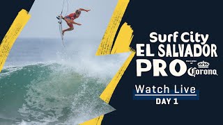 WATCH LIVE Surf City El Salvador Pro pres by Corona  Day 1 [upl. by Annahsit965]