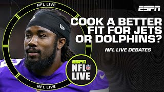 Jets or Dolphins Which team is a better fit for Dalvin Cook NFL Live debates [upl. by Sadler]