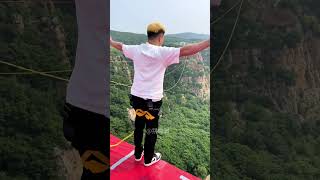 Bungee Jumping With Rope In Beautiful PlaceAsmr Bungee Jumping shorts [upl. by Hadeehuat]