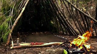 ORMANDA ÇOK KOLAY BARINAK YAPIMI  WINTER SHELTER İN FOREST  COOKING MEAY [upl. by Lettig732]