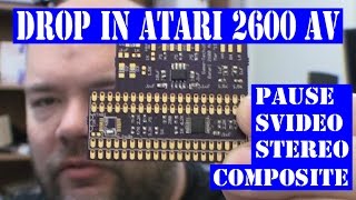 Atari 2600 AV  pause drop in pcb mod for 6  4 switchers composite stereo svid [upl. by Dang]