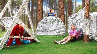 We Built Aluminum Foil Survival Shelters [upl. by Lampert]