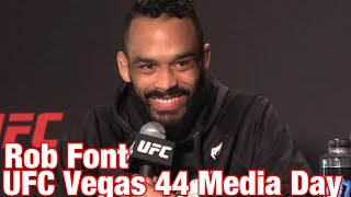 Rob Font Jose Aldo is Still Dangerous  UFC Vegas 44 Media Day [upl. by Lange]