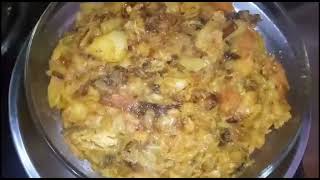 Macher Matha Diye Bandhakopi  Cabbage Recipe [upl. by Beilul]