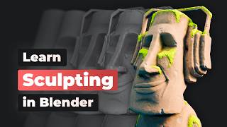 Sculpting in Blender for Beginners Full CourseTutorial b3d [upl. by Tichonn]