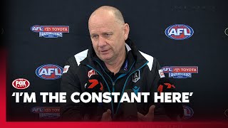 If I cant cope I shouldnt be here  Port Adelaide Power Press Conference I Fox Footy [upl. by Lybis]