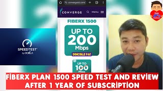 CONVERGE FIBERX PLAN 1500  REVIEW AND SPEED TEST AFTER 1 YEAR OF SUBSCRIPTION  200 MBPS [upl. by Repmek]