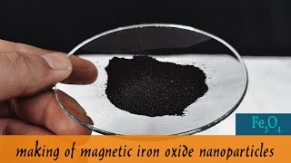 making of magnetic iron oxide nanoparticles Fe3O4 from iron metal [upl. by Hitt513]