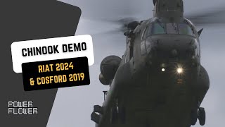 RIAT 2024 CHINOOK DEMO amp COSFORD 2019 [upl. by Alesi370]