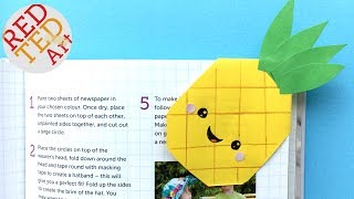 Easy Pineapple Bookmark Corner DIY  Kawaii Paper Bookmark Ideas [upl. by Layor]