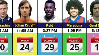 Time Of Death Famous Football Players [upl. by Michaele977]