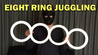 Eight Ring Juggling Routine [upl. by Ytte]