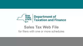 Sales Tax Web File Demonstration for Filers with One or More Schedules [upl. by Rinaldo]