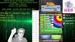 Golf Clash 골프클래시 Golden shot Grunberg slopes HARD Mode Guide골든샷 공략 [upl. by Fanestil]