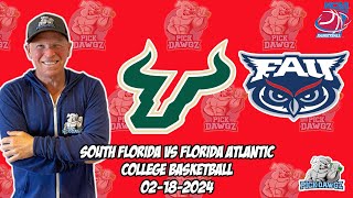 USF vs FAU 21824 Free College Basketball Picks and Predictions  NCAA Tips [upl. by Jolee]