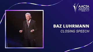 Baz Lurhmann speaks at the 2021 AACTA Awards [upl. by Jb100]