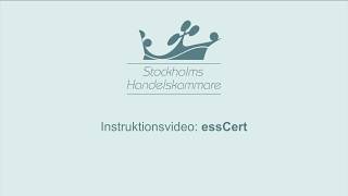 Instruktionsvideo EssCert [upl. by Arquit]