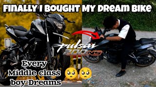 Finally Dream Bike😌 Pulsar Ns 200 Leliya  Every Middle class boys Dreams 🥺 [upl. by Bust]