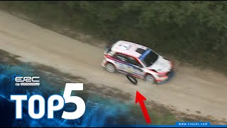 Top 5 Moments  ERC IV Rally Hungary 2023 [upl. by Klecka]