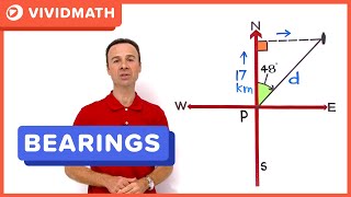 Use Bearings to find Distances  VividMathcom [upl. by Brinn905]