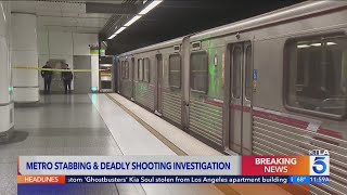 More violence plagues Metro as guard is stabbed trespasser is fatally shot in Hollywood [upl. by Tnelc]