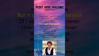 Richard Marx  Right Here Waiting Lyrics shorts [upl. by Edmund]