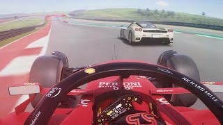 Ferrari F1 vs Supercars at Circuit of the Americas  ONBOARD [upl. by Erdnoid]