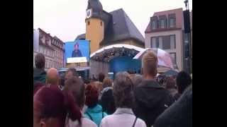 Proteste gegen Angela Merkel CDU in Apolda Thüringen 13092014 für Frieden mit Russland [upl. by Keryt]