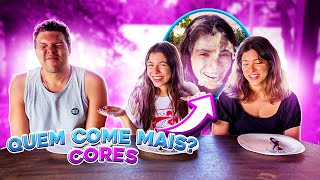 QUEM COMER MAIS COMIDA COLORIDA GANHA CHALLENGE [upl. by Rillings]