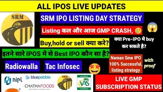 SRM IPO Listing Day strategy BuyHold or Sell ALL IPOS LIVE UPDATES smeipo ipo ALL IPOS GMP [upl. by Annovahs195]