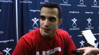 Danell Leyva After Visa Championships Day 1 [upl. by Elrak300]