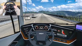 2022 KIA Granbird Silkroad  Euro Truck Simulator 2 Steering Wheel Gameplay [upl. by Hazlett277]