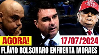 FLAVIO BOLSONARO ENFRENTA MORAES [upl. by Fronnia]