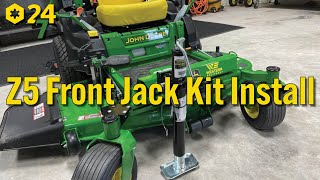 How to Install Front Jack Kit on Z5 John Deere Zero Turn Mower [upl. by Anastasio304]