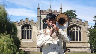 Friend Like Me Bass Trombone Solo arrWhelan performed by Hitchin Band Cory Online Championship [upl. by Dikmen]