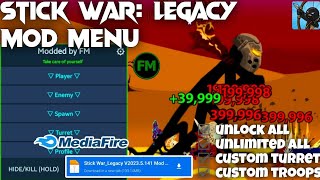 Stick War Legacy MOD MENU apk V20235141  Unlimited Gold Gems Turret Fire Spawner  Free Mods [upl. by Eli708]