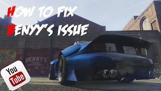 How to fix Bennys motorwork problem in single player GTAV [upl. by Ark]