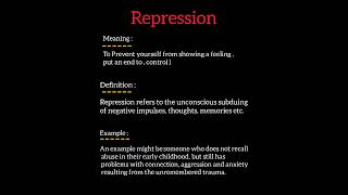 What is Repression in Psychology  Meaning Definition and Example Clinical Pdychologist Iqra Saeed [upl. by Nadoj]