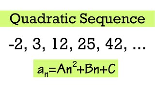 How to find a formula for a quadratic sequence 3 examples [upl. by Prudence]