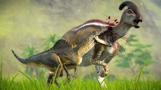 SPINORAPTOR vs TREX vs SPINOSAURUS DINOSAURS BATTLE IN JURASSIC PARK  Jurassic World Evolution [upl. by Esemaj792]