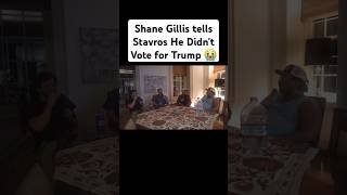 Shane Gillis tells Stavros He Didnt Vote for Trump 😭 [upl. by Frans926]