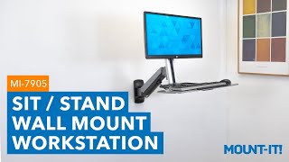 SitStand Wall Mount Workstation  MI7905 Features [upl. by Yelsew29]