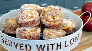 ApfelBerliner Rezept  Leckere Krapfen Schnecken mit Äpfeln [upl. by Rika]